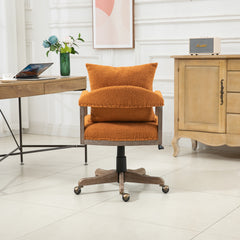 Chair Office Chair Adjustable Swivel Chair Fabric Seat Home Study Chair - Orange