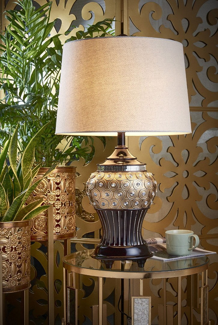 28.75 Inch Gold Resin Table Lamp