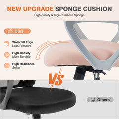 Mid-Back Task Chair with Lumbar Support - Pink