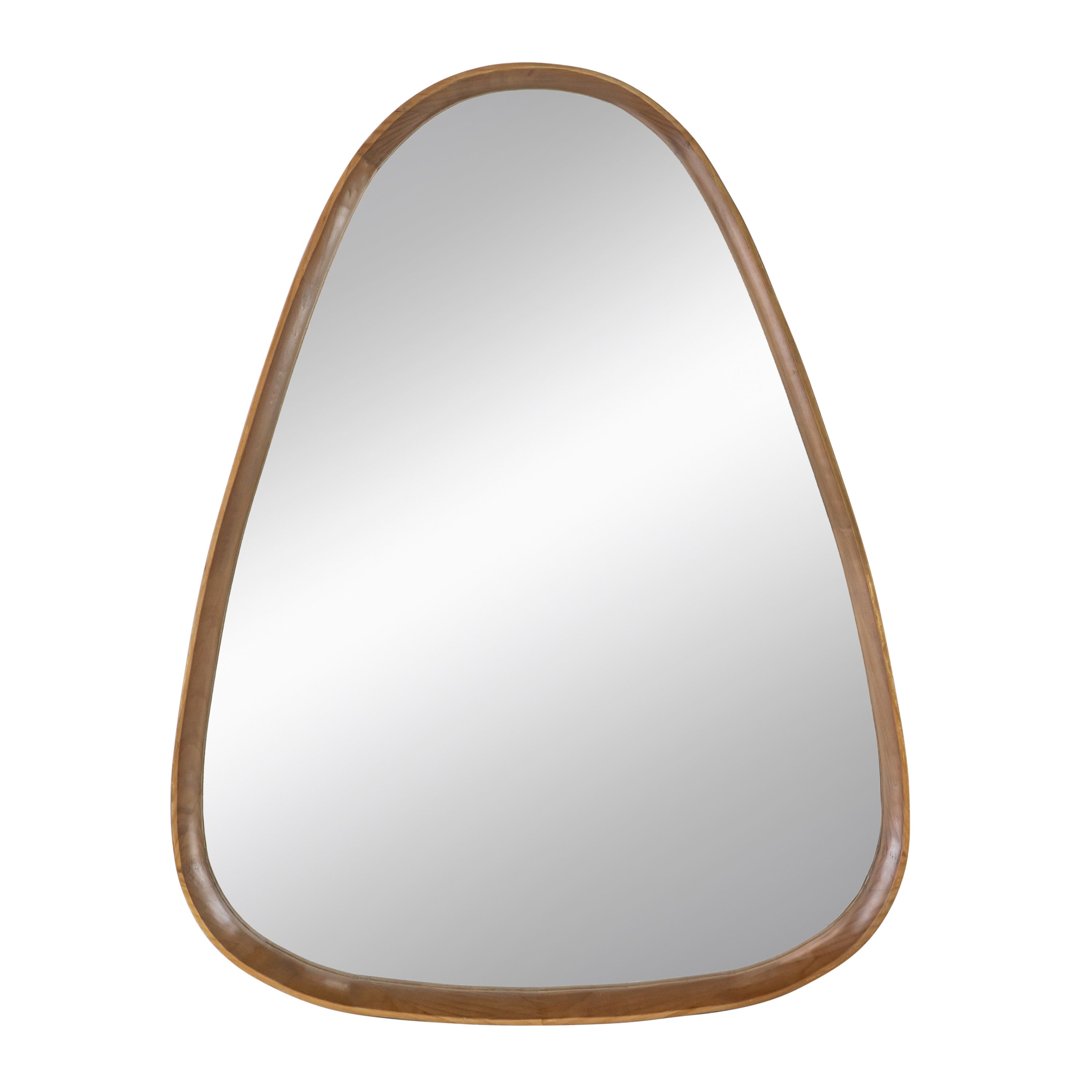 Irregular Mirror with Wood Frame 30"x38"