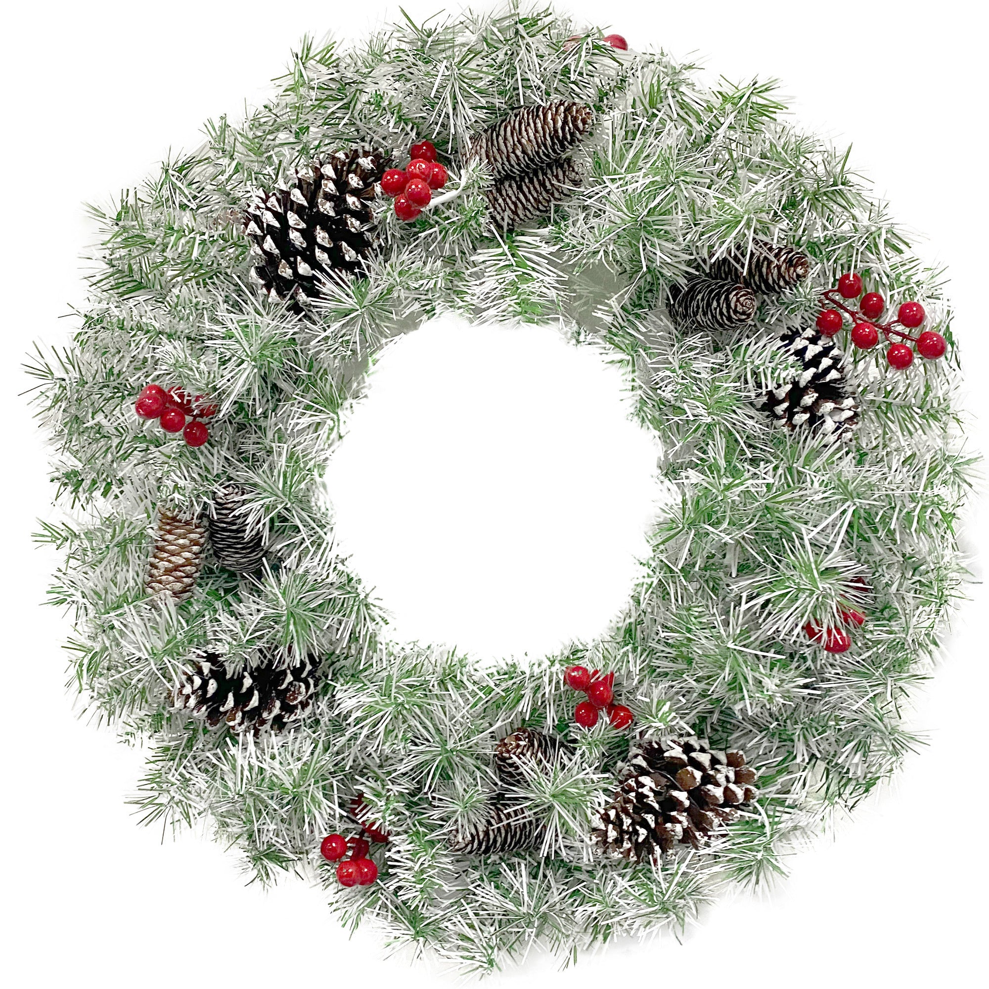 Pre-lit Xmas Tree Artificial Christmas 4-Piece Set,Garland, Wreath and Set of 2