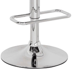 Grey and Chrome Adjustable Swivel Stool