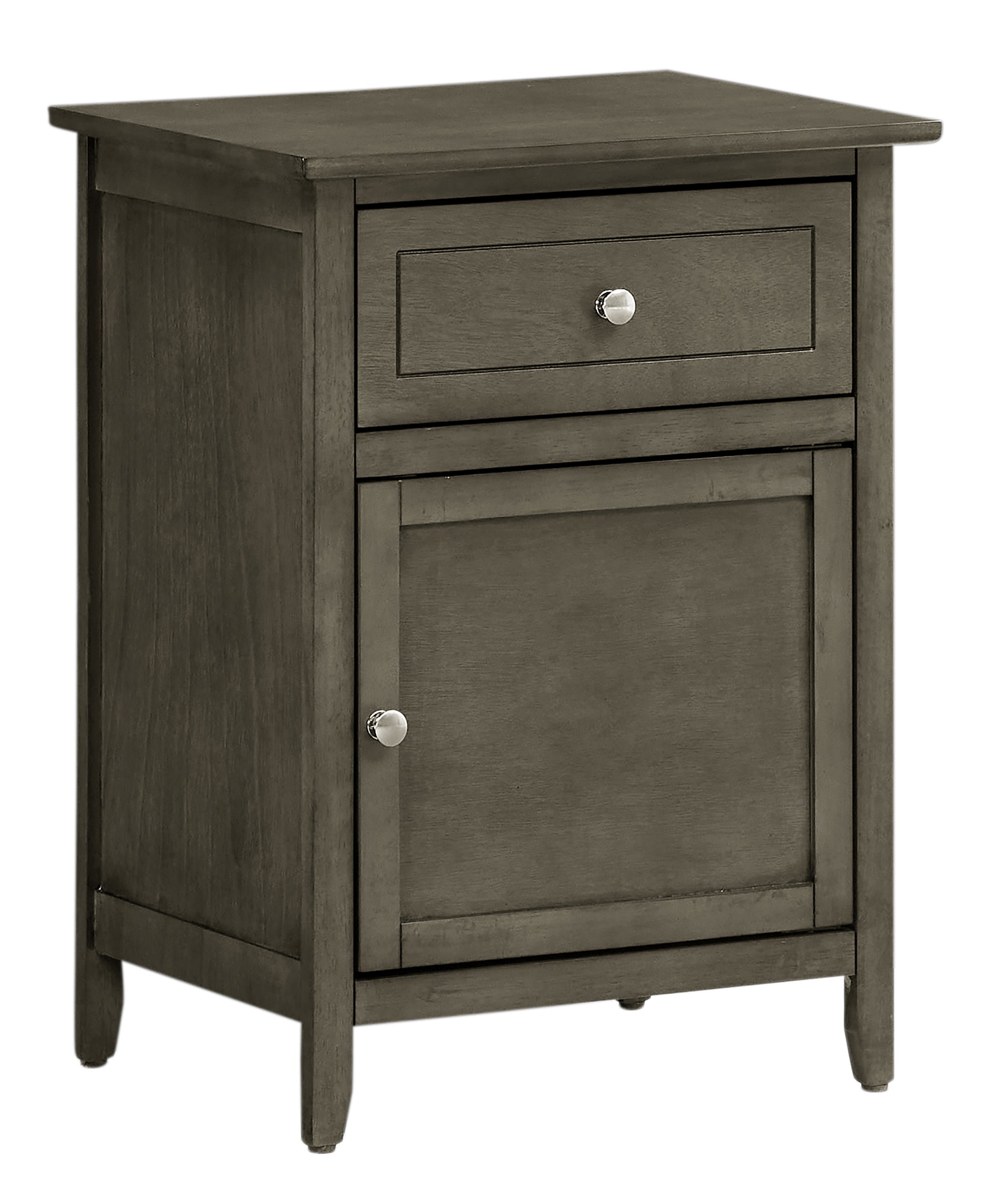 Country Wood Nightstand - Grey