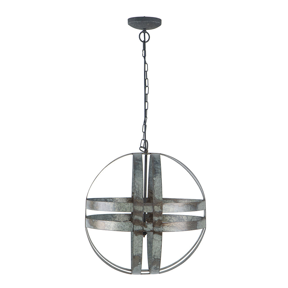 Urban 4-Light Galvanized Chandelier - Grey