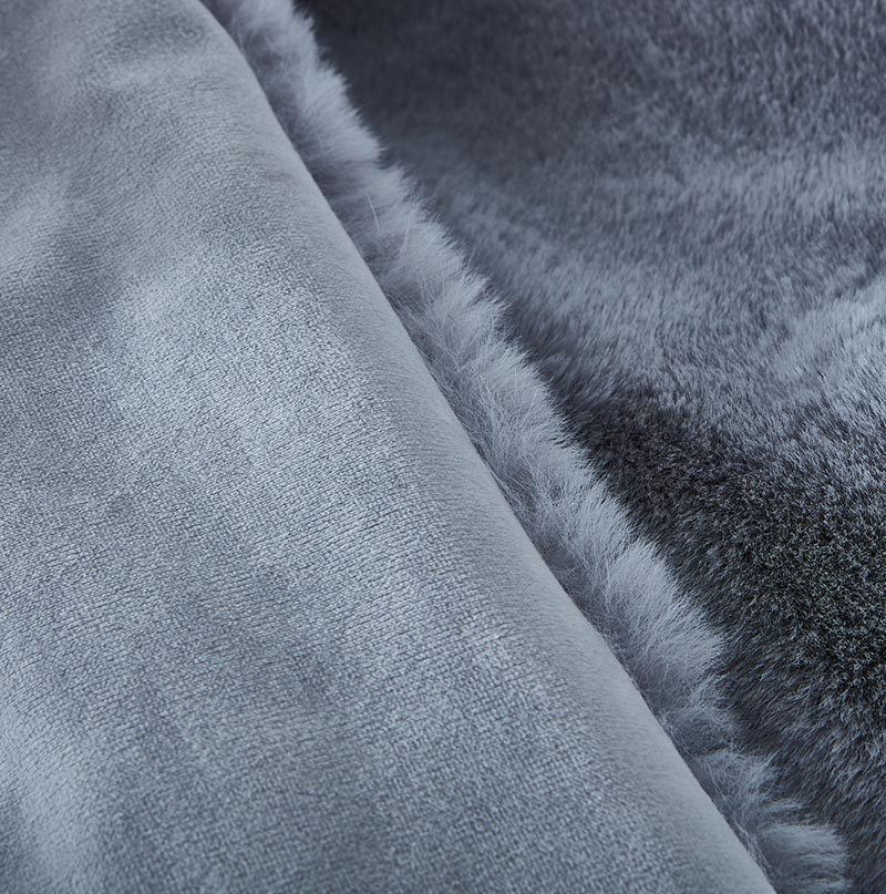 Cassilda Luxury Chinchilla Faux Fur Throw Blanket (50" x 60") - Grey