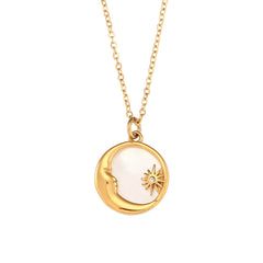 Versatile Shell Moon Necklace