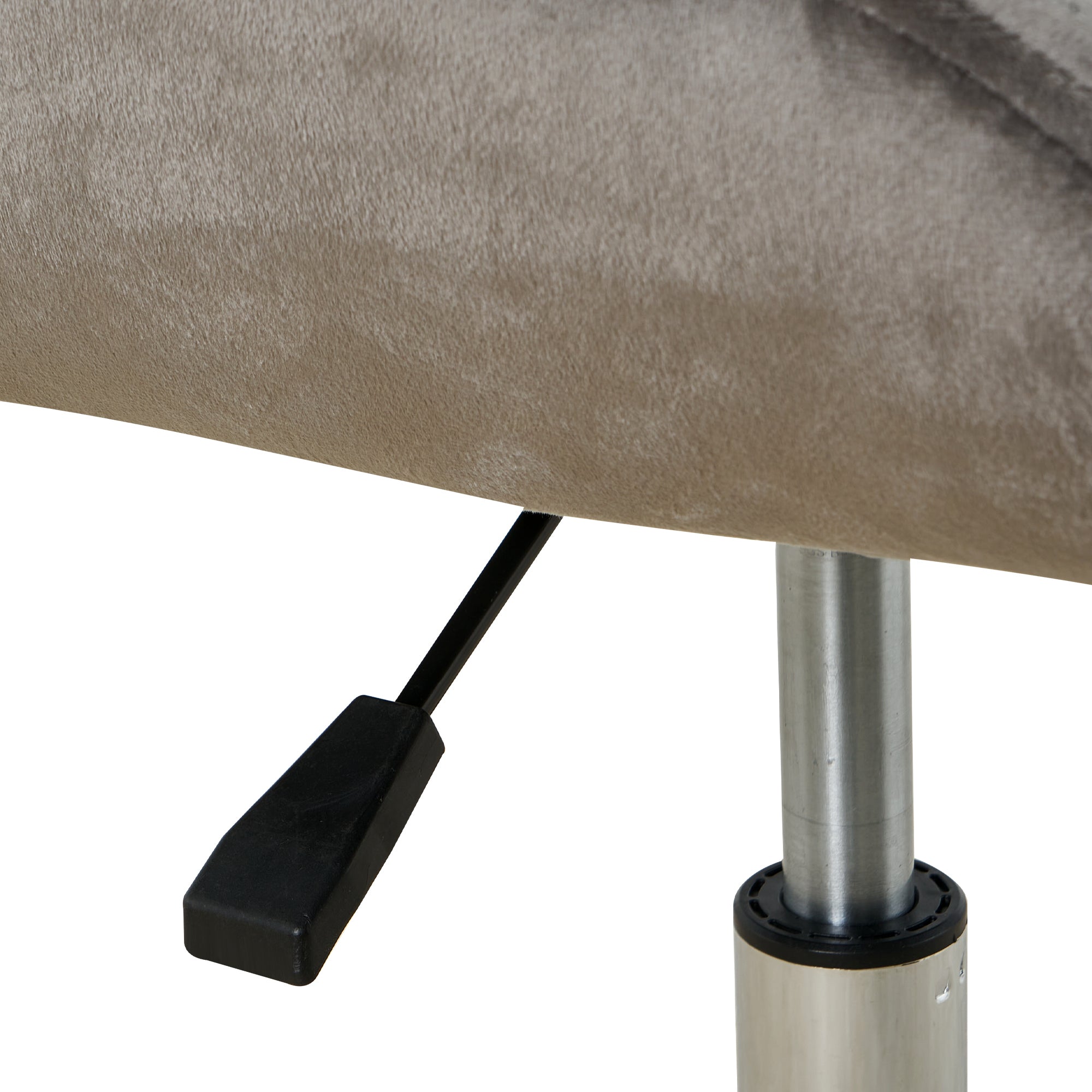 Modern Velvet Fabric with Chrome Legs - Grey