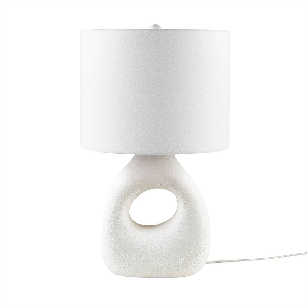 22"H Ceramic Table Lamp White