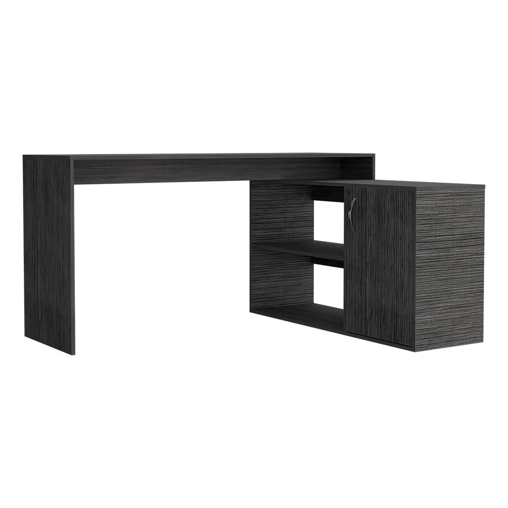 L-Shaped Desk Desti, Office, Smokey Oak