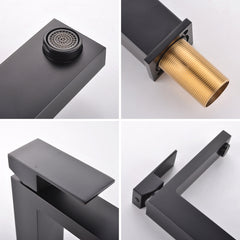 Matte Black Bathroom Faucet Single Handle Tall Vessel Sink Faucet Vanity Bathroom Faucet Basin Mixer Tap