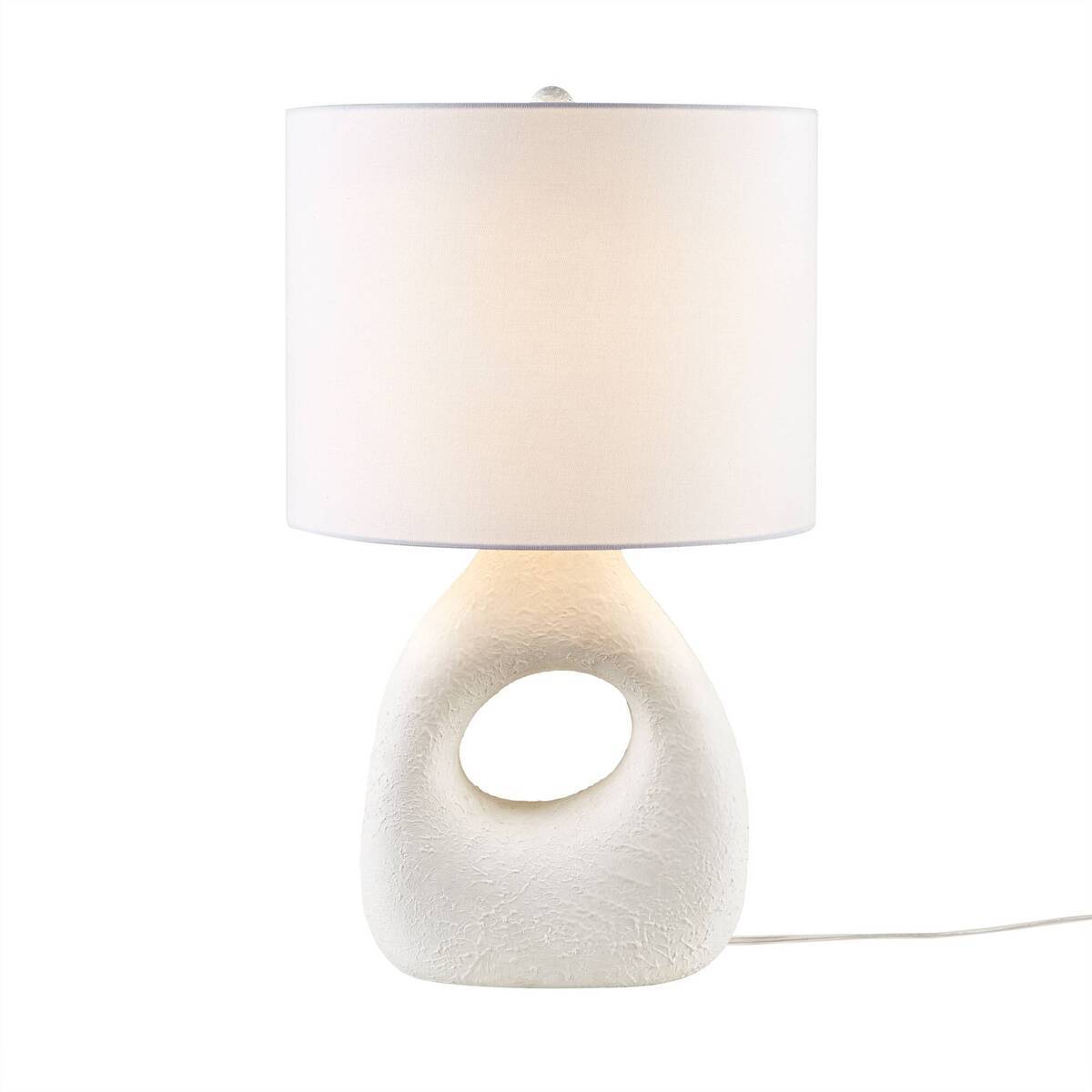 22"H Ceramic Table Lamp White