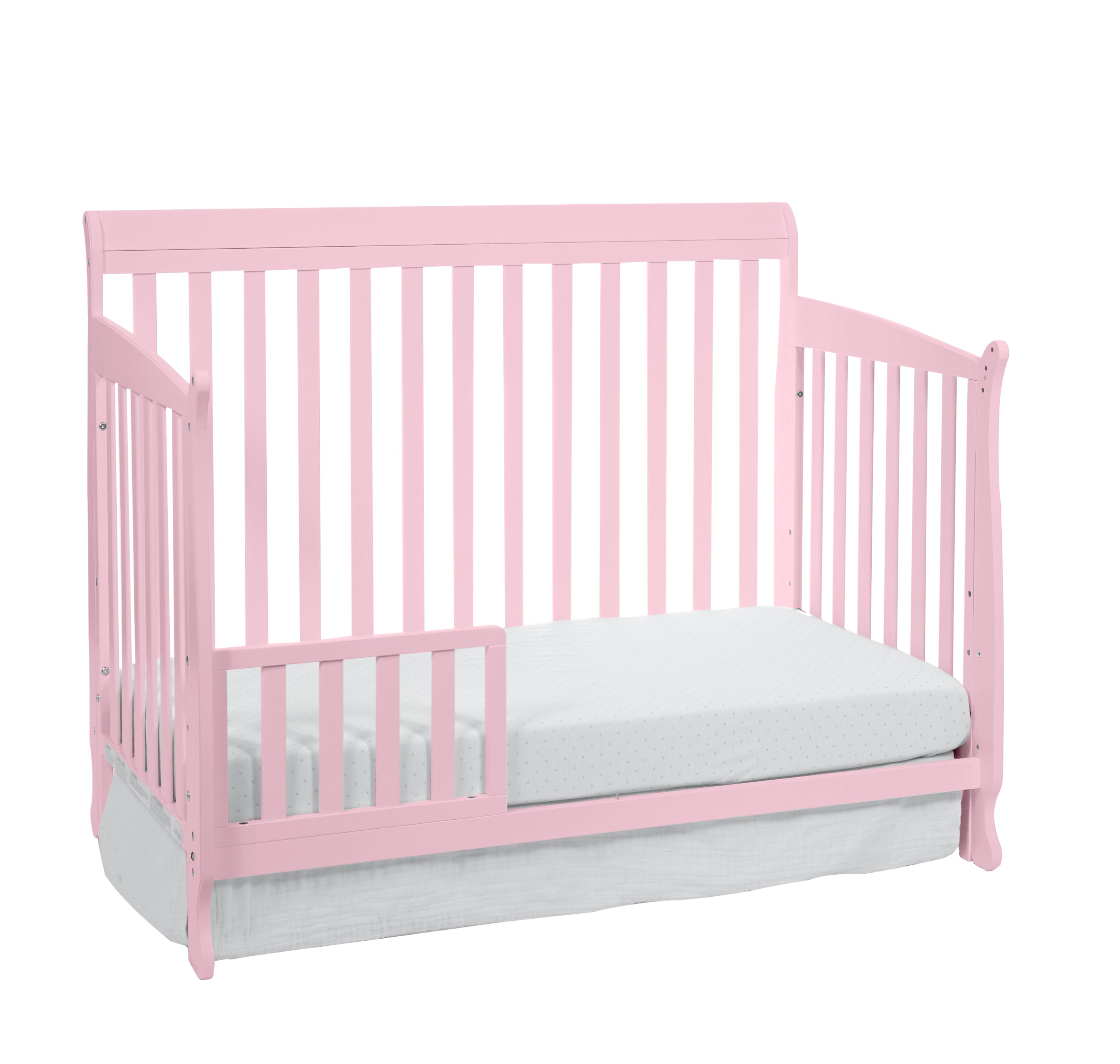 4-in-1 Convertible Crib - Pink