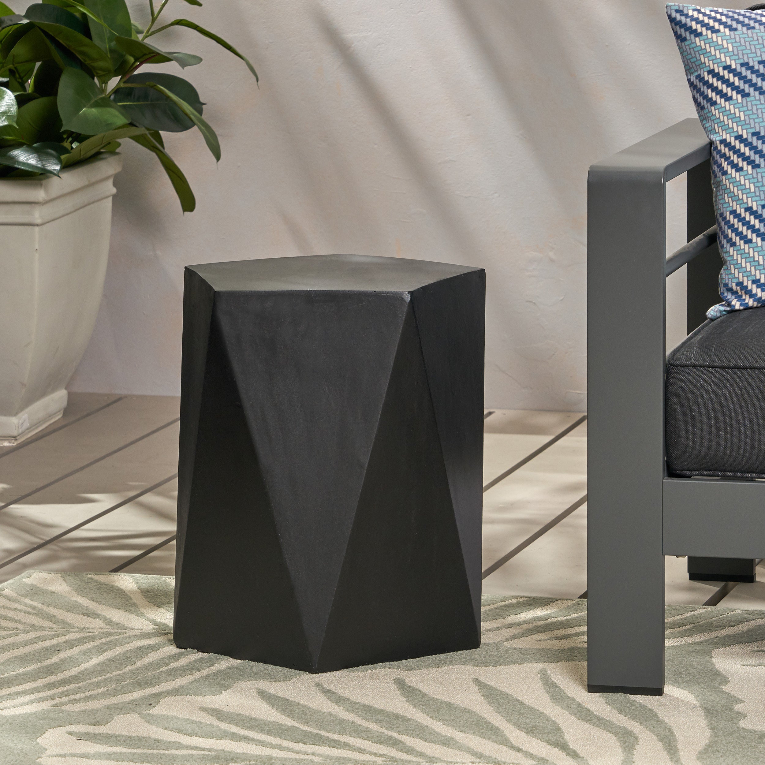 Black Modern Side Table