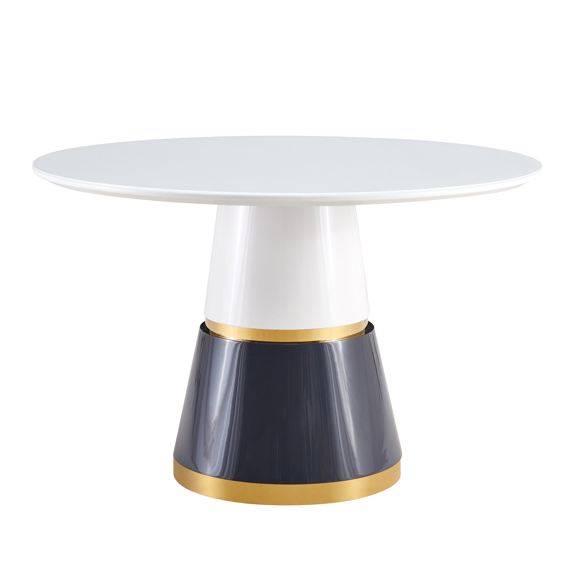 Modern Minimalist Luxury MDF Material Circular Dining Table - White