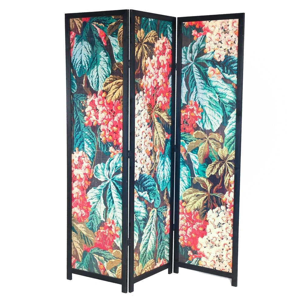 Bamboo Three-Panel Decorative Screen 59x71"