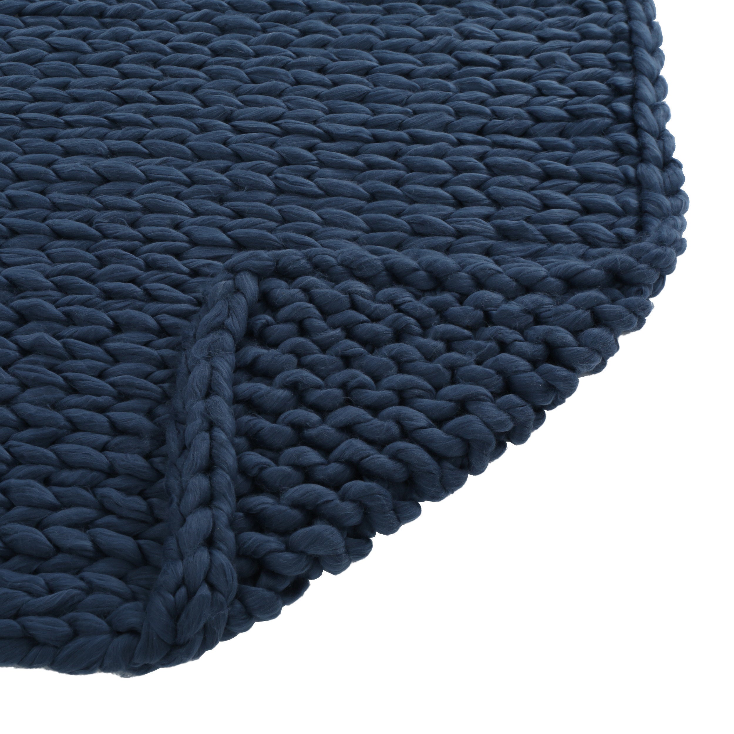 Cozy Navy Blue Throw Blanket