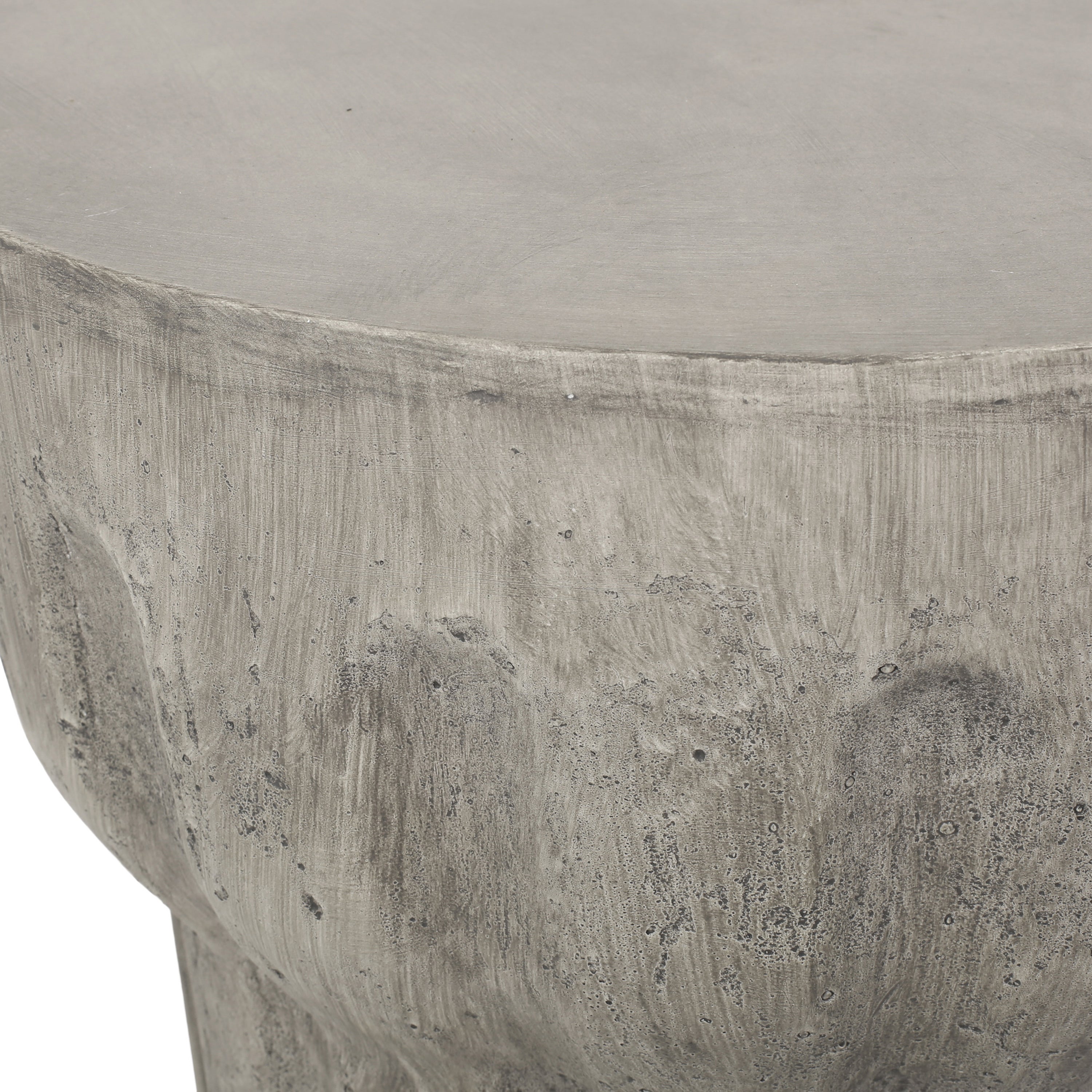 Contemporary Concrete Side Table - Grey