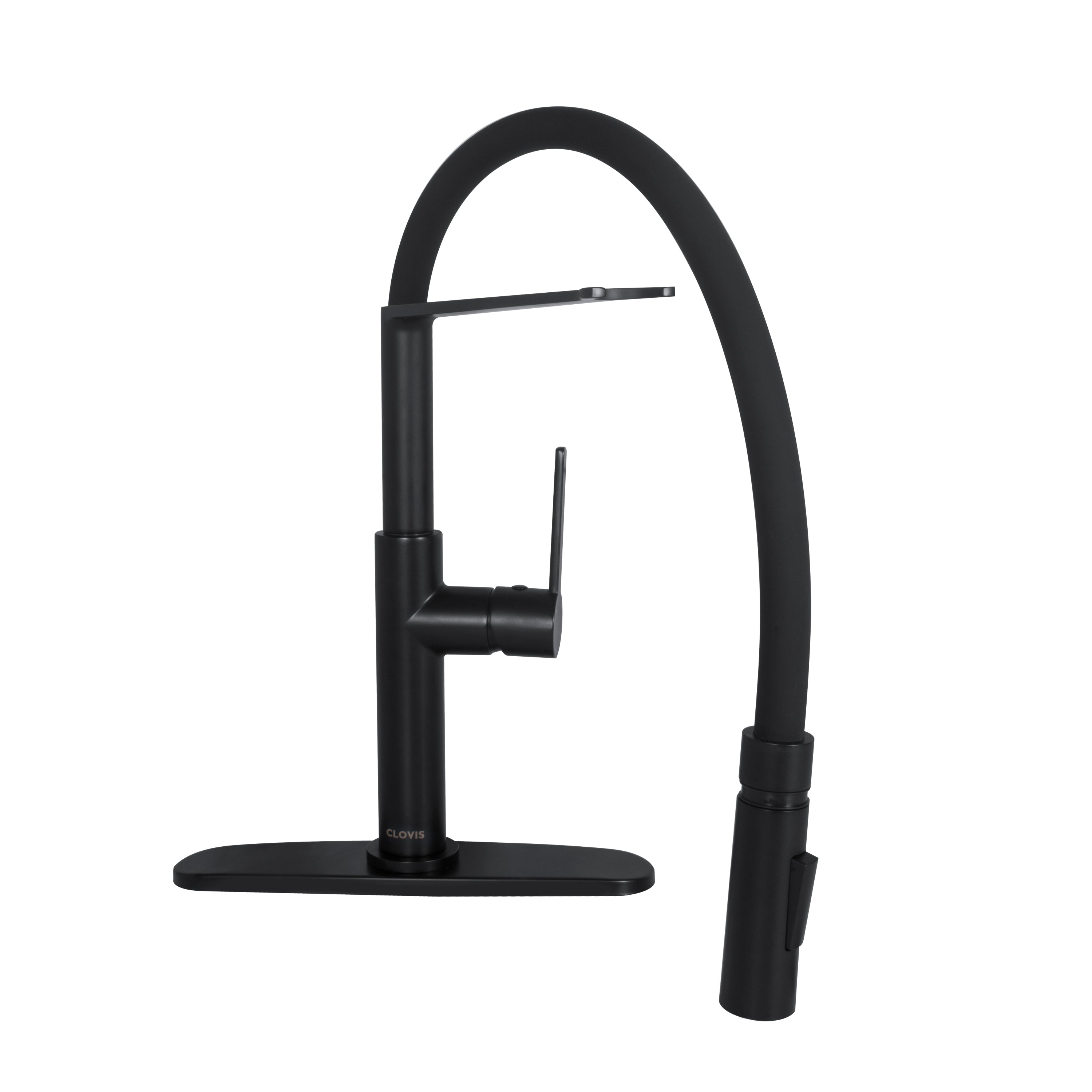 Pull Down Single Handle Kitchen Faucet - Black