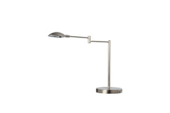 15.75" Tall Swing Arm LED Desk Lamp, Satin Steel