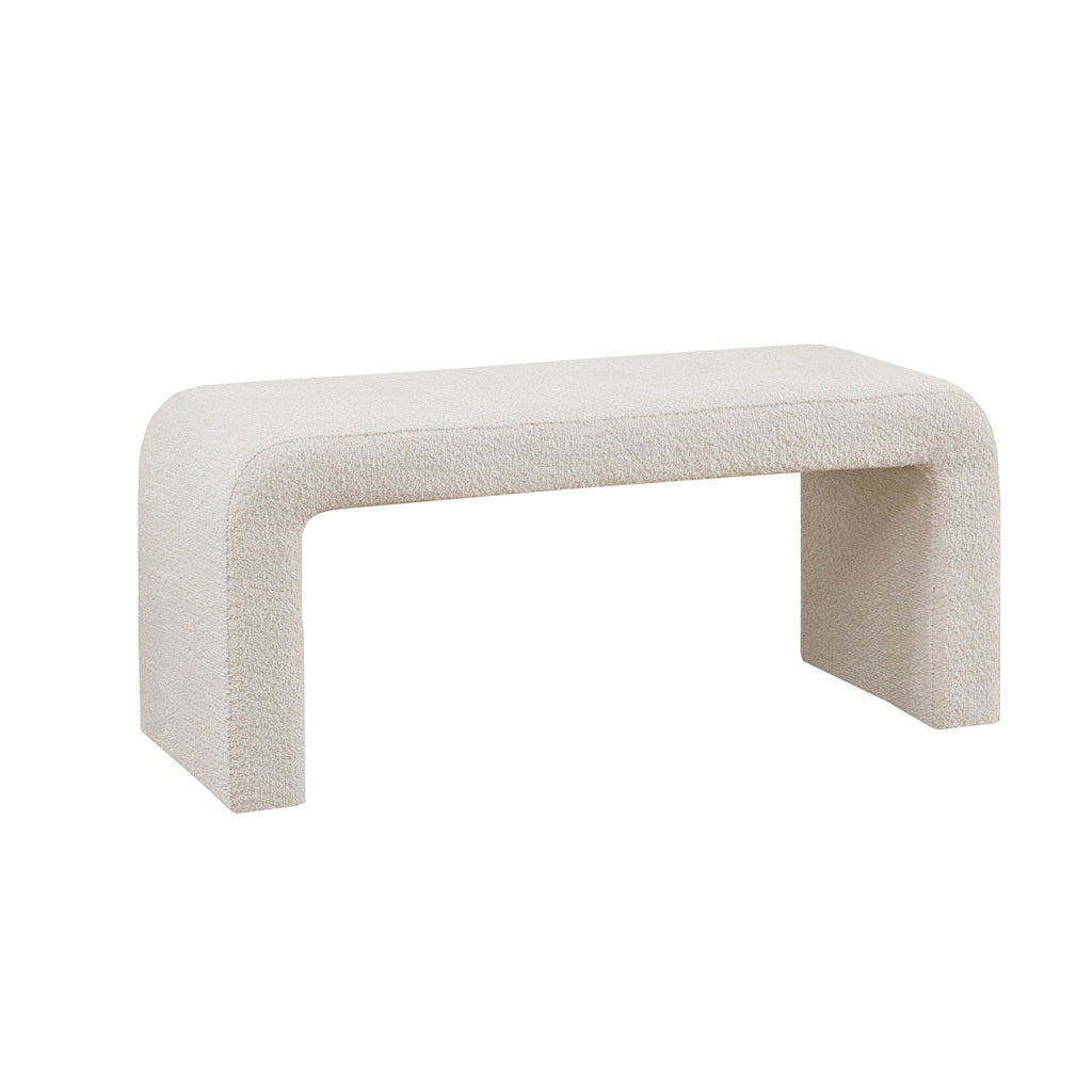 Boucle Waterfall Bench - Cream