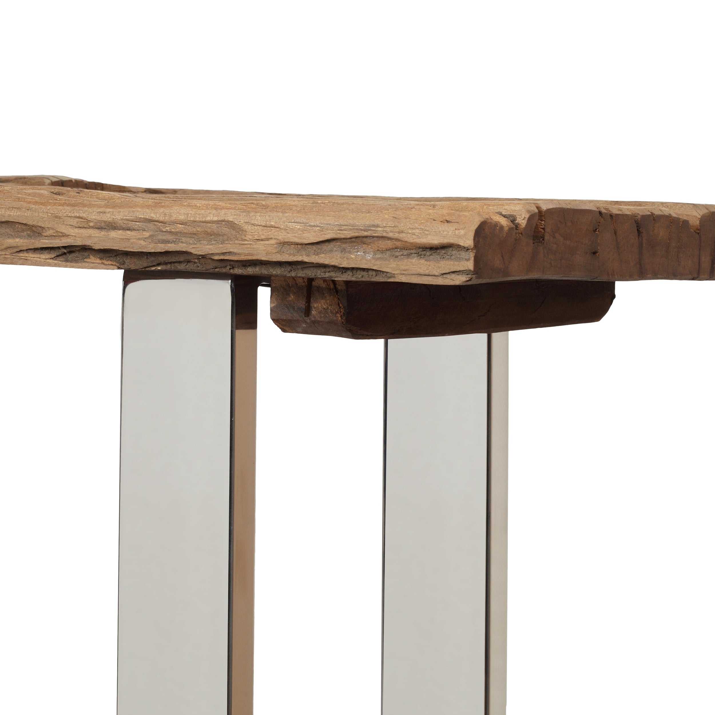 Handcrafted Design Console Table - Wood+Metal