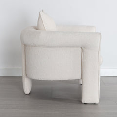 Modern Style Accent Chair Armchair for Living Room, Bedroom, Guest Room,Office, Ivory