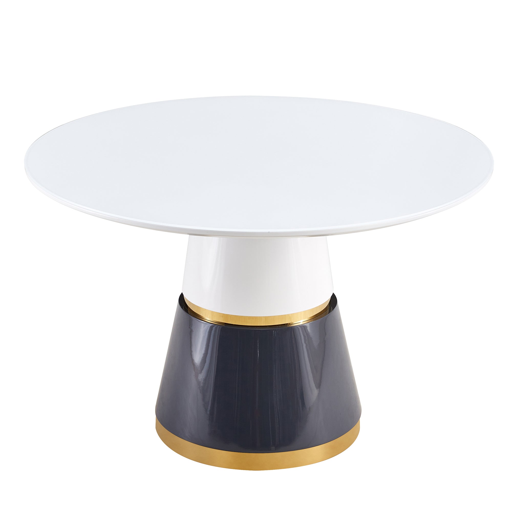 Modern Minimalist Luxury MDF Material Circular Dining Table - White