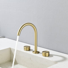 Widespread Bathroom Faucet - Brushed Gold finish