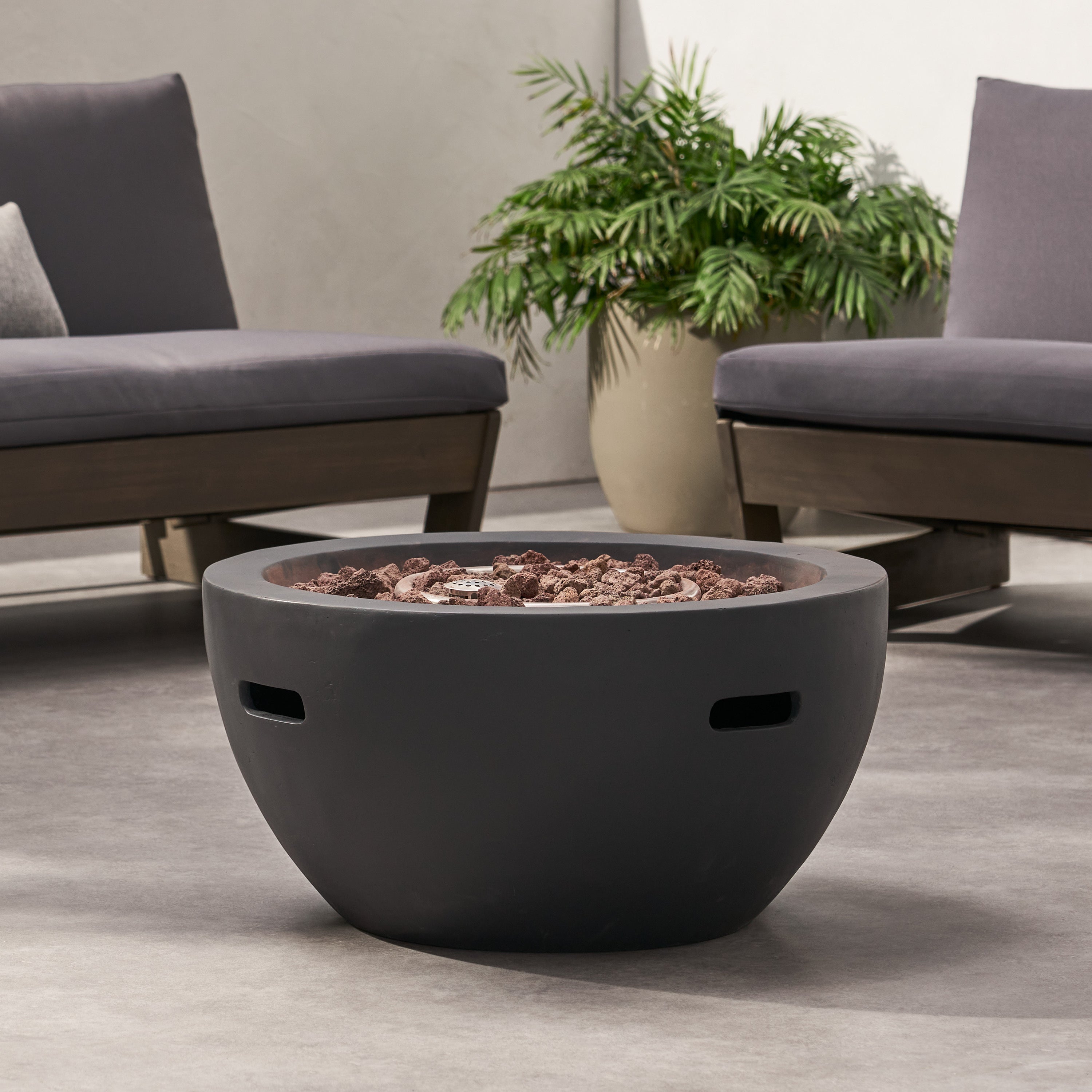 27" MGO Fire Pit 40,000 BTU - Dark Grey