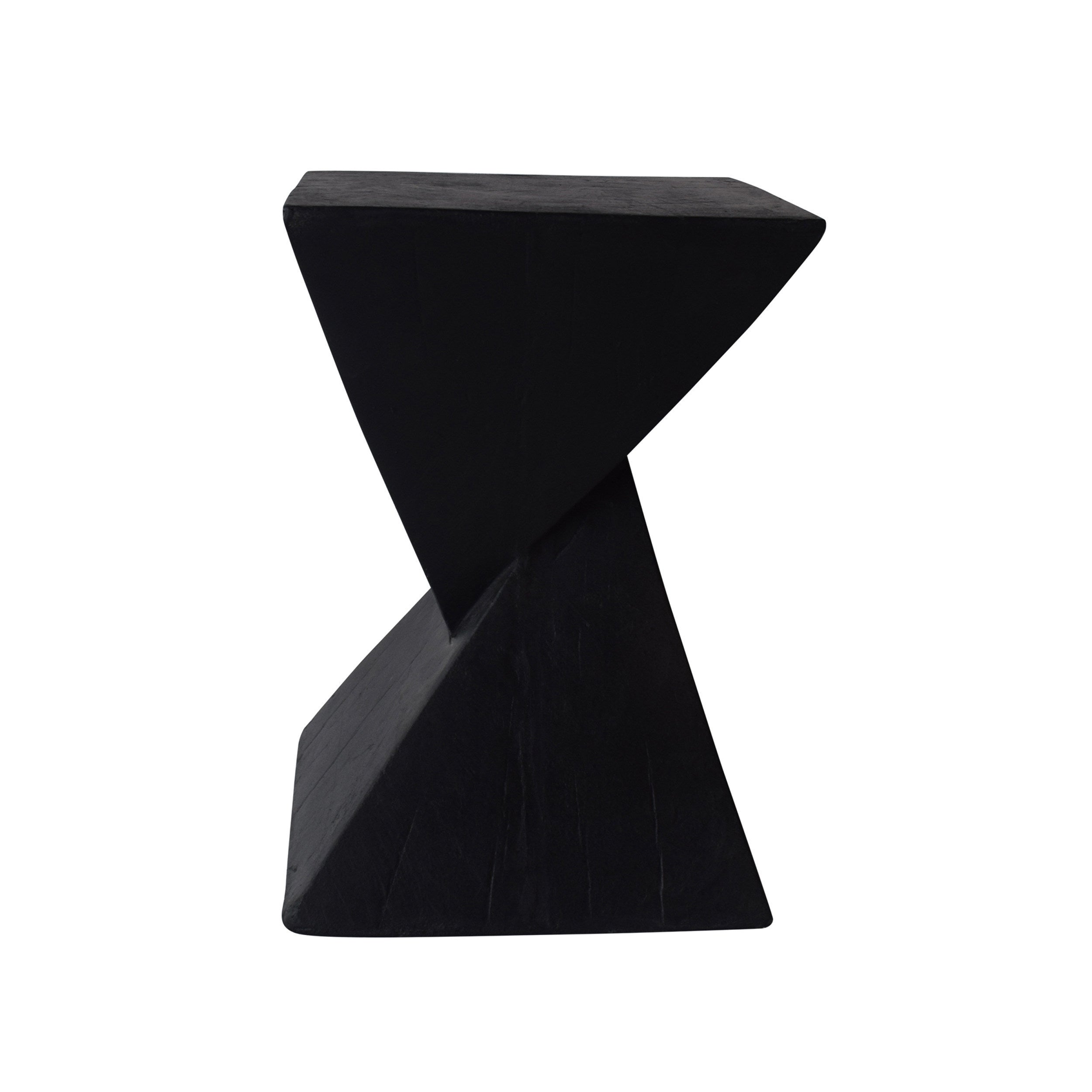 Modern Hourglass Side Table - Black