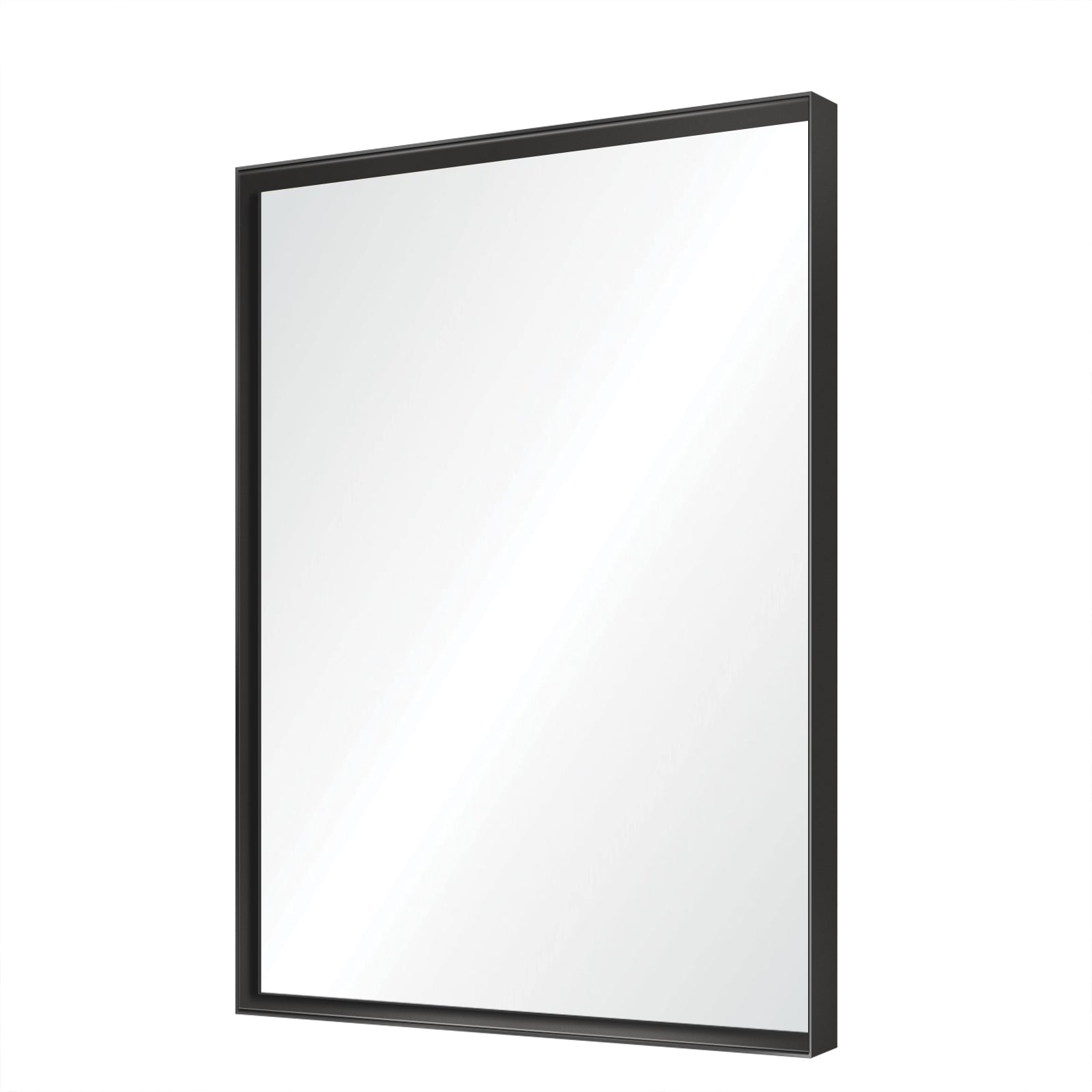 Glossy Black Bathroom Wall Mirrors 48x30inch (Horizontal & Vertical)