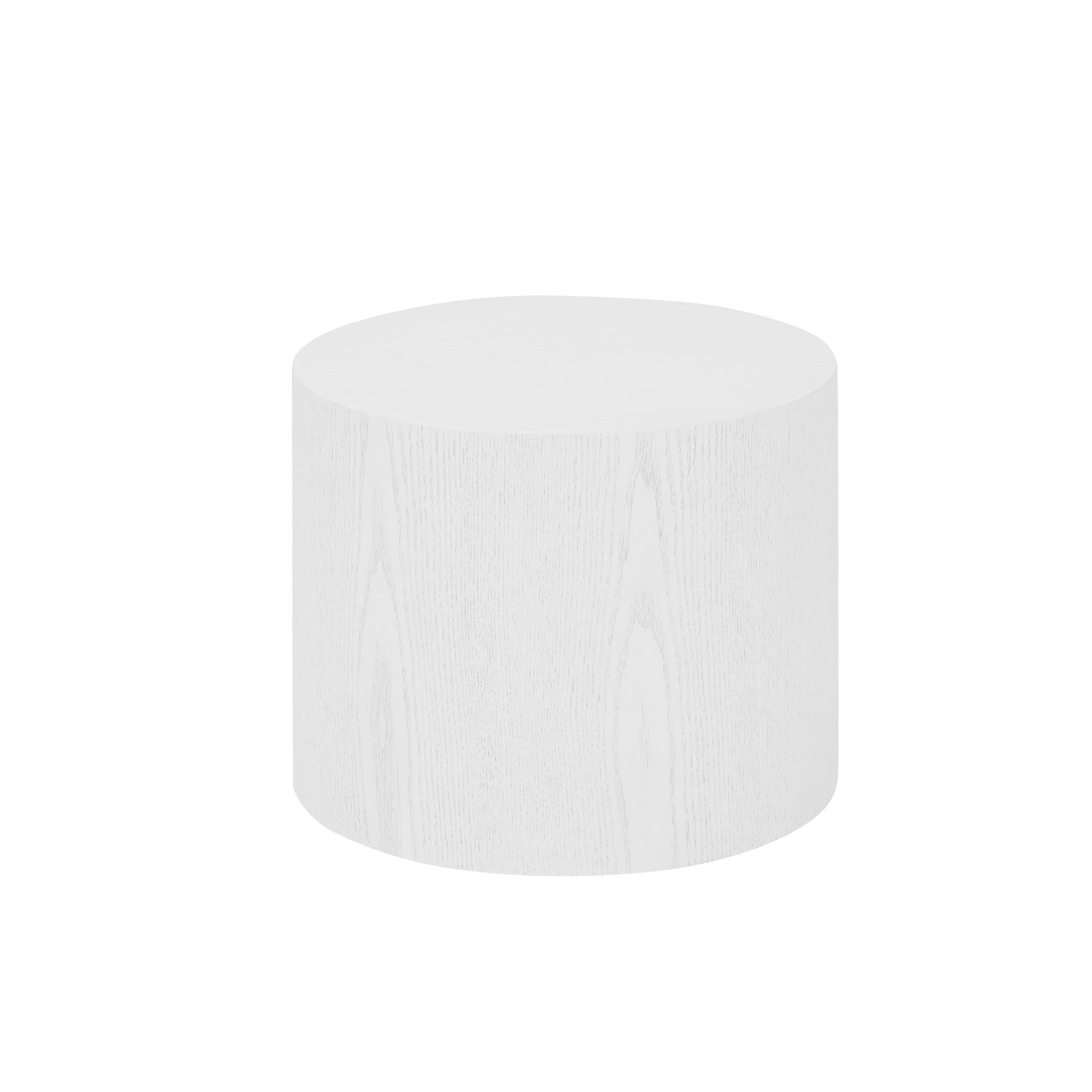 Set of 2 Modern Coffee End Side Accent Table - White