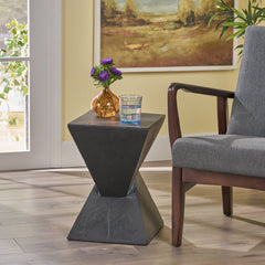 Modern Hourglass Side Table - Black