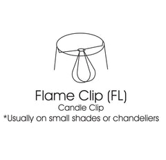 Slant Hardback Chandelier Lampshade with Flame Clip (Set of 6), Off White Fabric Lampshade for Table Lamps, Natural Linen