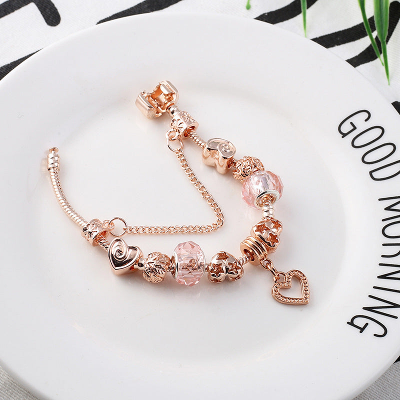 Fashion Love Rose Gold Bracelet Women's Jewelry