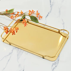 Luxury Golden Rectangular Tray