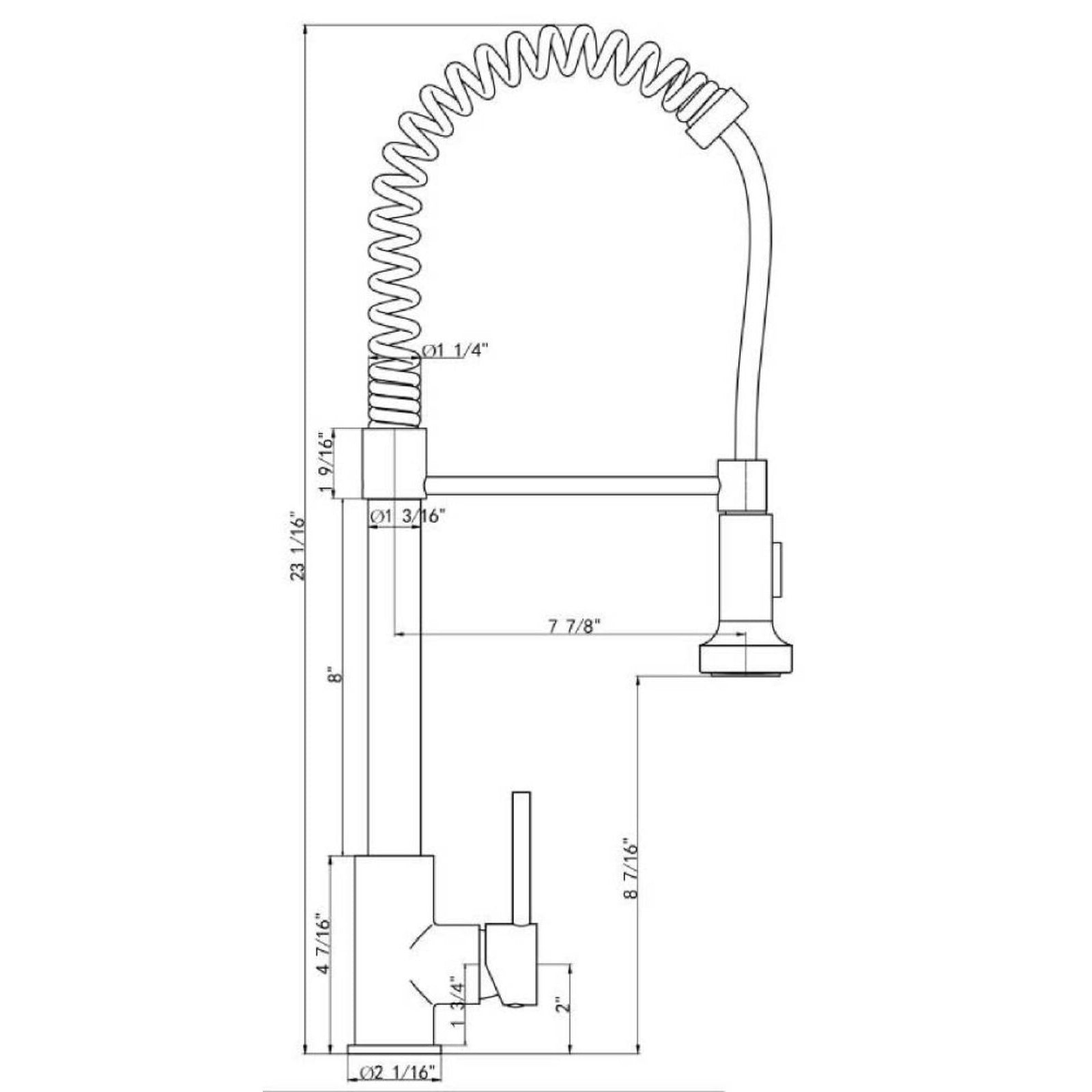 Brushed Nickle Single Handle Commercial Modern Spring High Arc Kitchen Faucet - Brushed Nickel