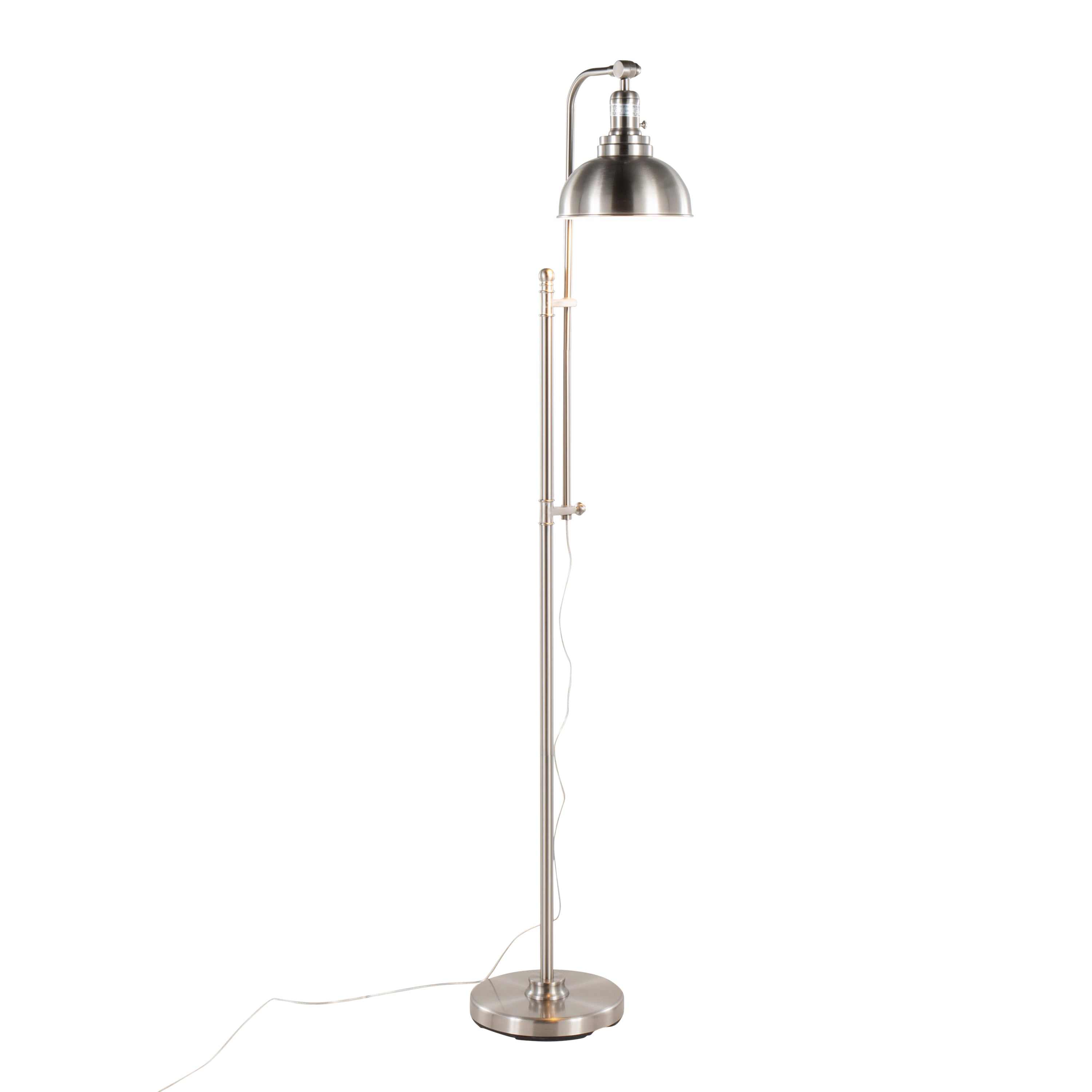 Industrial Floor Lamp in Nickel