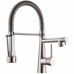 Kitchen Faucet with Pull Down Sprayer Brushed Nickel Stainless Steel