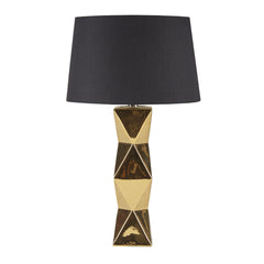 Kenlyn Geometric Ceramic Table Lamp - Gold
