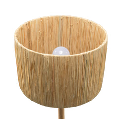 21.3" Table Lamp with In-line Switch Control and Grass Made-Up Lampshade - Natural