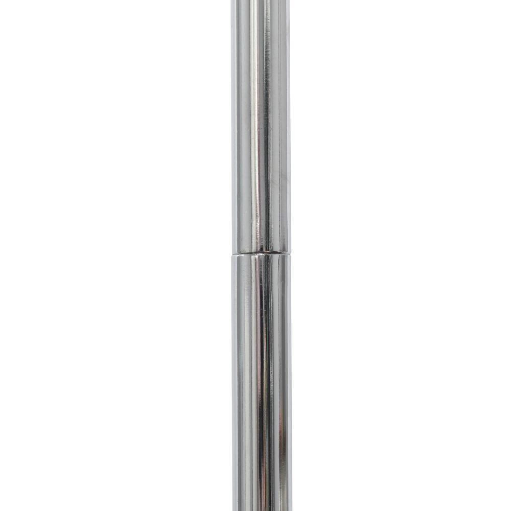 Brushed Nickel Arched Floor Lamp - White Shade