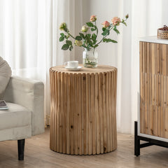 Retro Fashion Style Cylindrical Coffee Table  - Natural