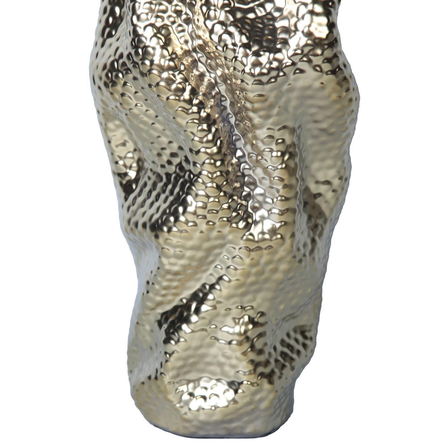 20"H Modern and Elegant Ceramic Vase with Gold Texture