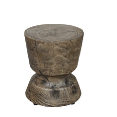 Faux Woodgrain Accent Table 14.6 Inch x 17 Inch - Gray
