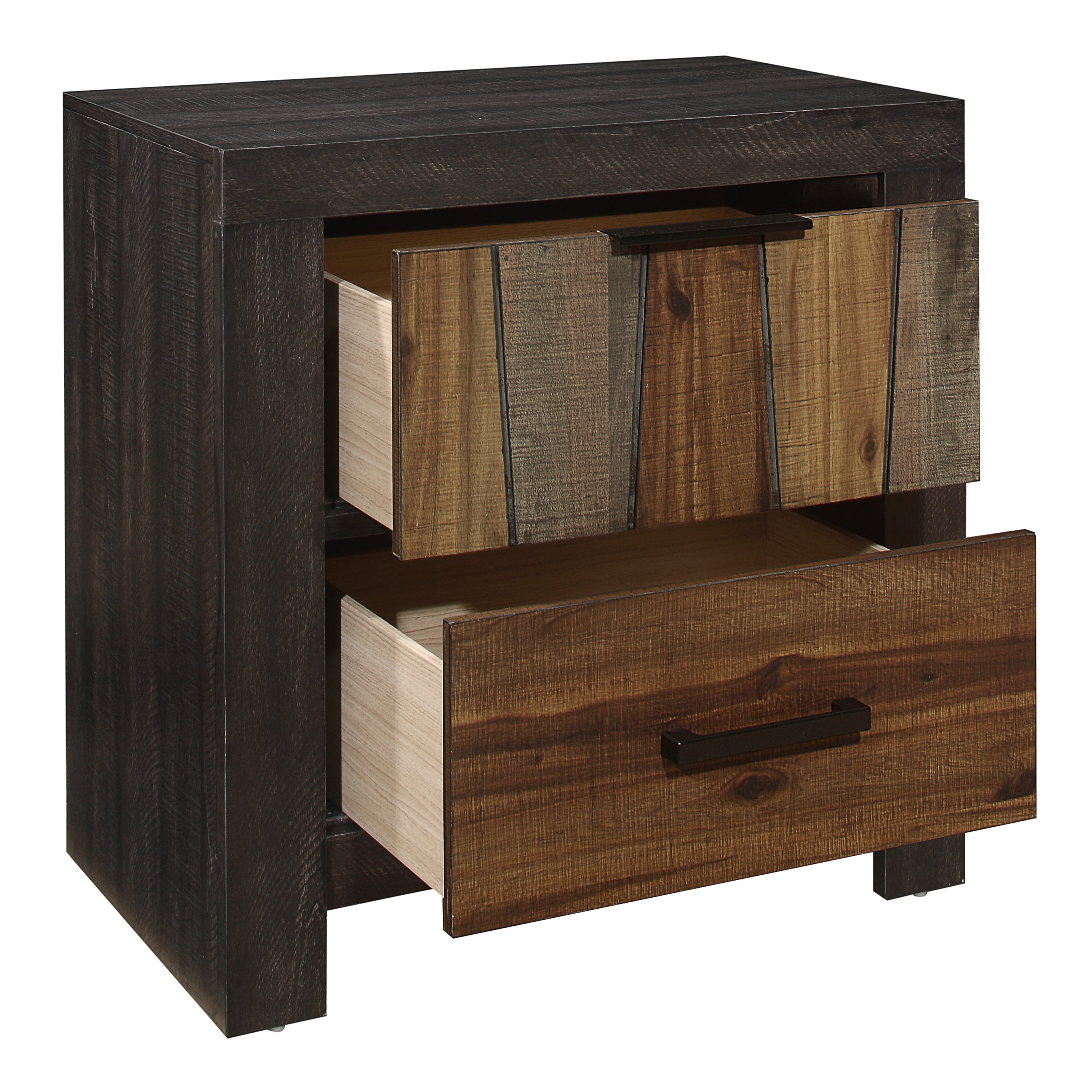 Nightstand Multi-Tone Wire Brushed Finishes