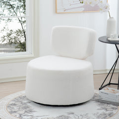 29.13" Wide Swivel Chair - White Plush