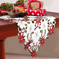 Christmas Flower Table Runner