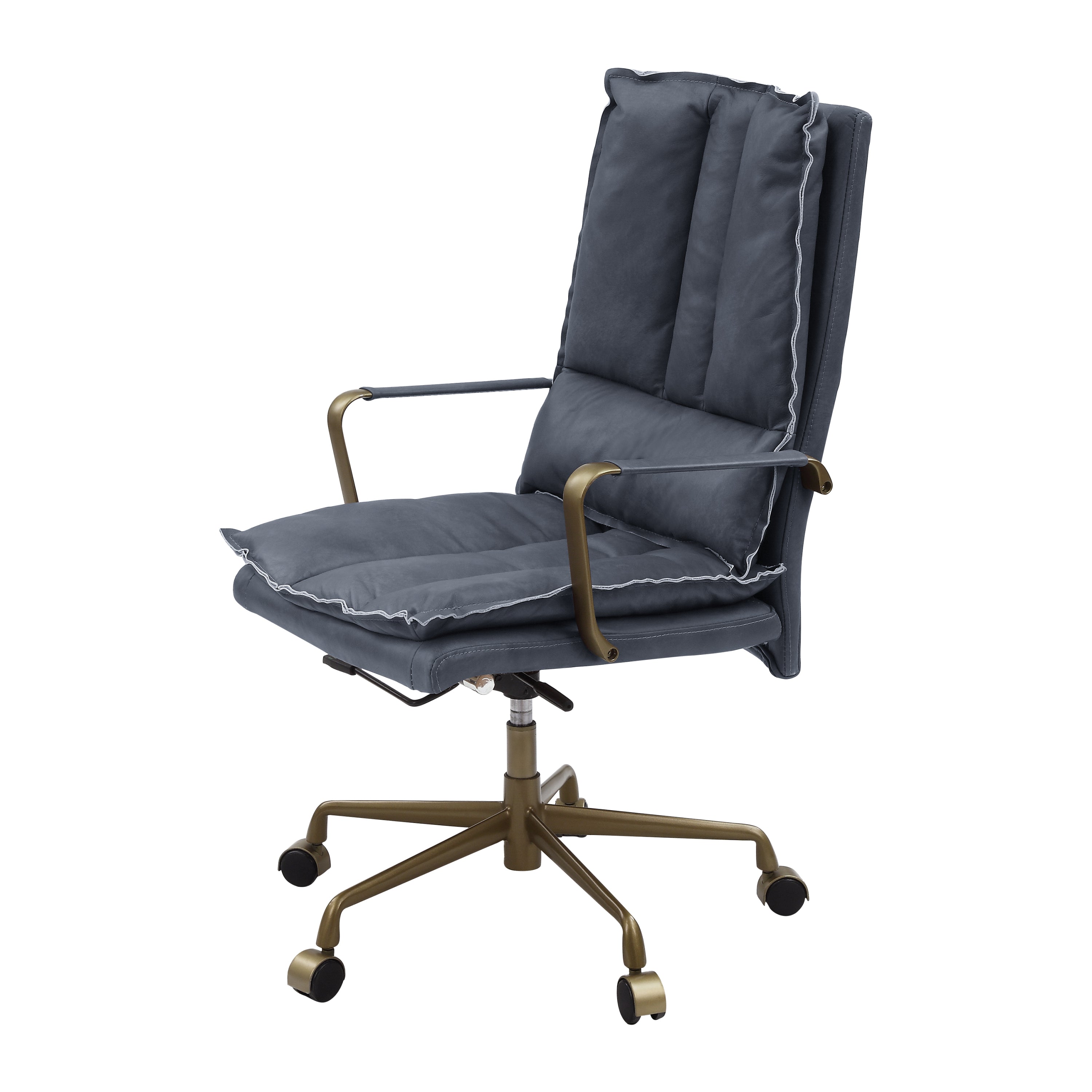 Executive Leather Office Chair - Grey