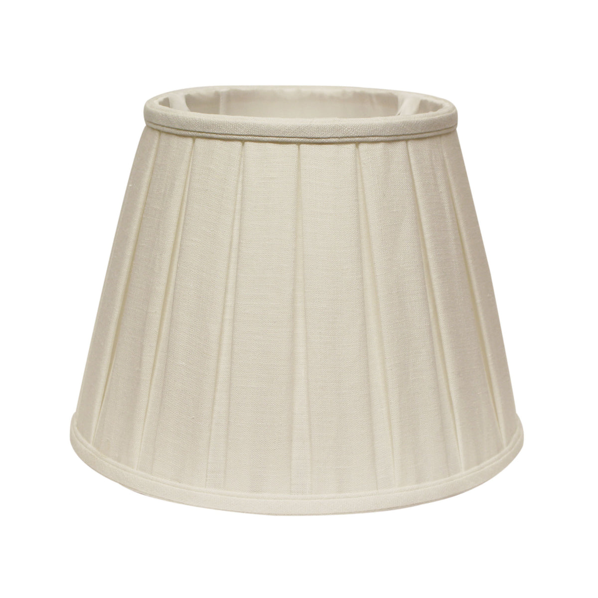 Slant Linen Box Pleat Softback Lampshade with Washer Fitter, White